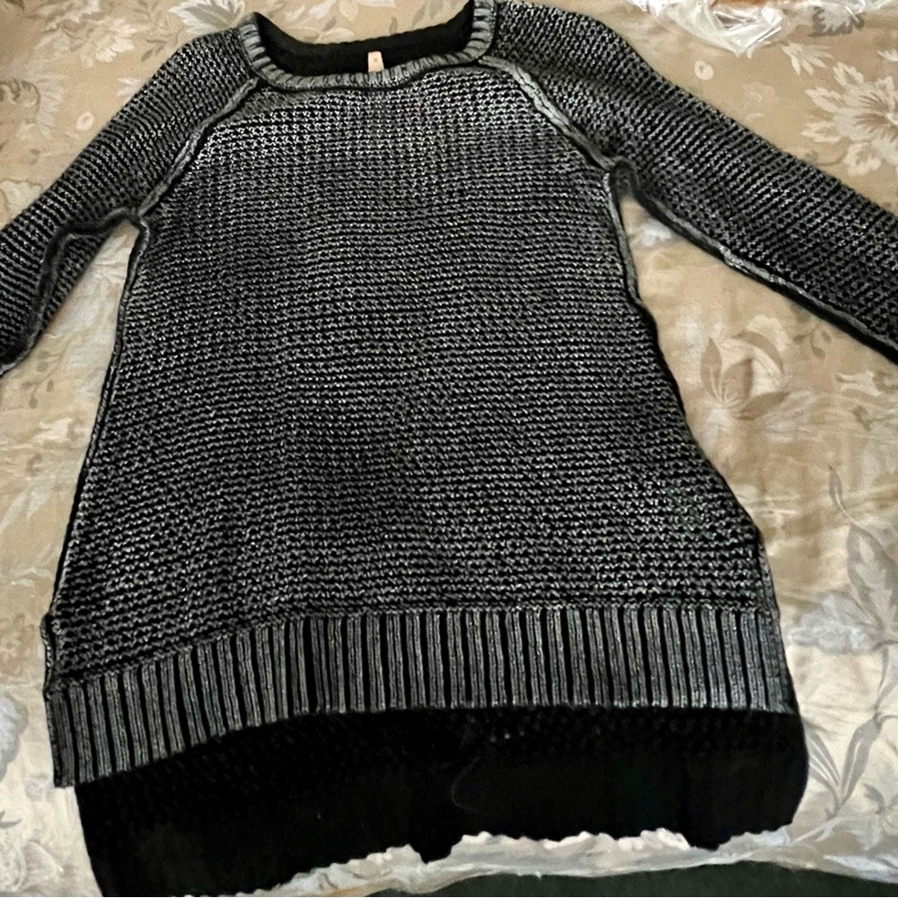 Bailey 44 Black and Metallic Knit Top